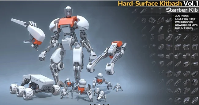 Gumroad – Hard-Surface Kitbash Vol.1