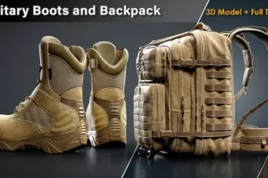 Artstation – Military Boots and Backpack Tutorials