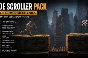 横版卷轴资源包——平台跳跃游戏机制 Side Scroller Pack – Platformer Mechanics