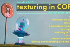 Rohan Dalvi – Houdini – Texturing in cops – the lost alien project