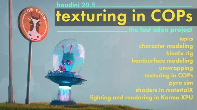 Rohan Dalvi – Houdini – Texturing in cops – the lost alien project