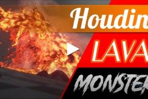 CGCircuit – Houdini Snake Lava Monster Project