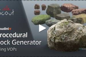CGCircuit – Procedural Rocks in Houdini using VOPs