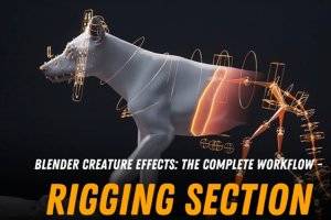 Vfx Grace动物角色绑定教程：Blender狼全身骨骼与约束系统