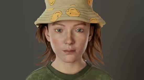 Hyper-realistic 3d kid girl design
