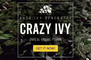 藤蔓插件-Crazy Ivy – Procedural Ivy & Vine Generator Plug-in – Auto Grow Plants In Editor