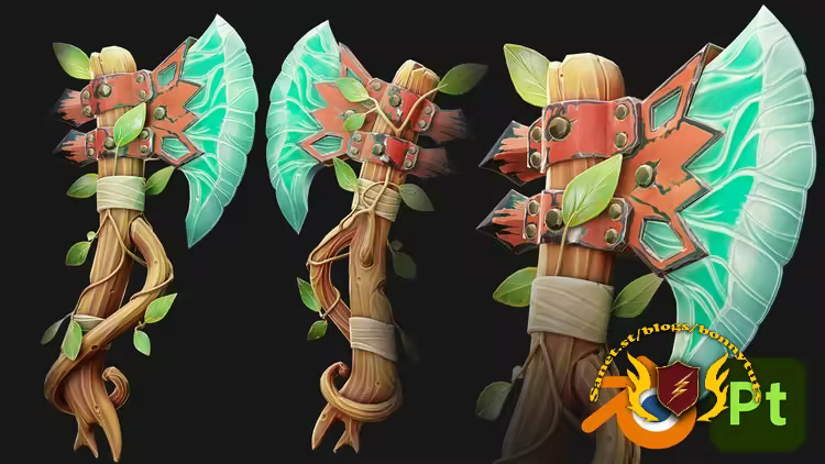 Stylized Game Asset Course. Blender & Substance Painter 2026