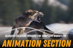 Blender狼角色行走与嚎叫动画制作教程
