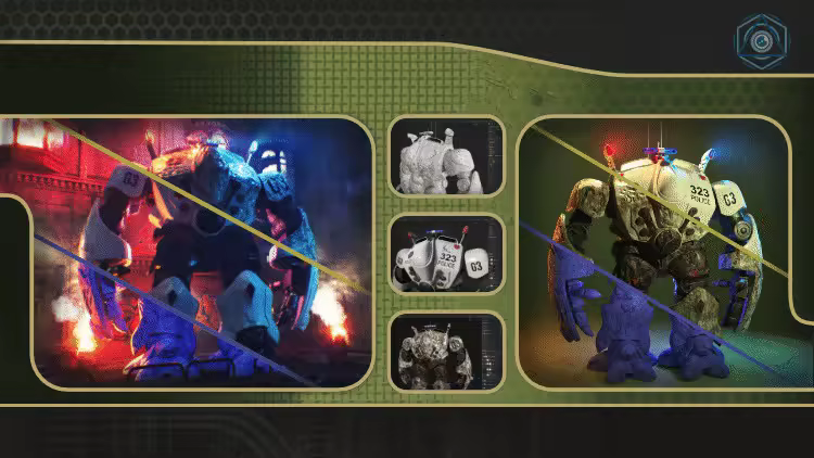 Painting Damage with Mech Robots In Substance Painter