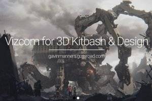 Gumroad Vizcom 3D Kitbash与设计教程：从草图到成品全流程