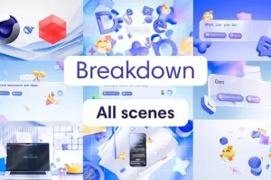 Gumroad – Full breakdown of the 3d motion video DeepSeek in Cinema 4D Redshift
