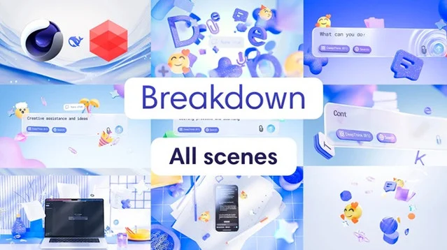 Gumroad – Full breakdown of the 3d motion video DeepSeek in Cinema 4D Redshift