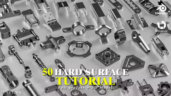 50 Hard Surface Kitbash + Full Process Tutorial
