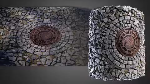 Substance Designer制作逼真井盖与路面石材纹理教程