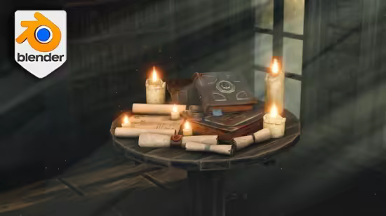 Blender 3D – Model a Medieval Researcher’s Desk