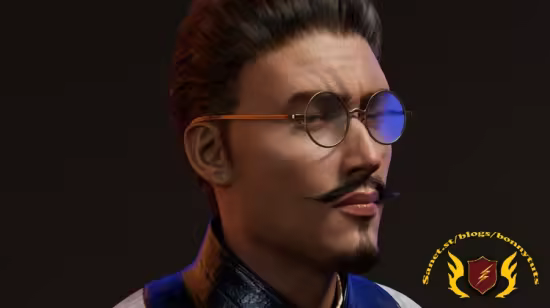 Realistic 3D Asian Male Face