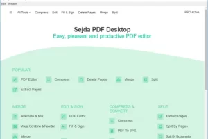 Sejda PDF Desktop Pro 7.9.6 多语言版 – 全能PDF编辑管理工具