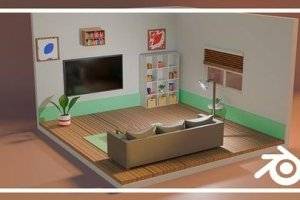 Blender 4.3低多边形终极指南：从零创建炫酷场景