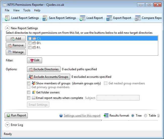 Cjwdev NTFS Permissions Reporter 2.3.5