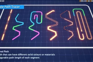 数字孪生样条线路径箭头边框插件 Simple Path Tracer