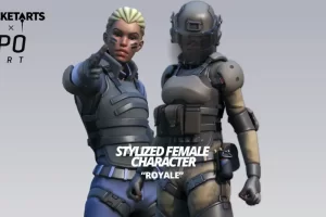 风格化的军事女性 Stylized Military Female