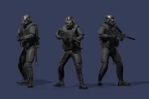 特种部队滑雪科幻士兵 Special forces ski-fi soldier