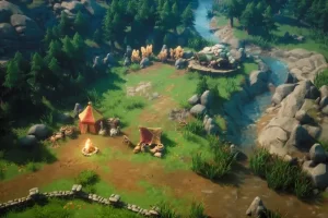 自上而下的奇幻森林 – 风格化森林即时战略环境 Top Down Fantasy Forest – Stylized Forest RTS Environment