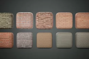 砖墙 01 – 扫描摄影测量材质 Brick Walls 01 – Scanned Photogrammetry Materials