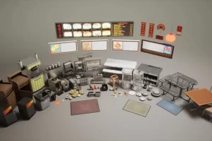 餐厅 第三卷 – 餐饮装饰 Restaurant VOL.3 – Dining Decor (Nanite and Low Poly)