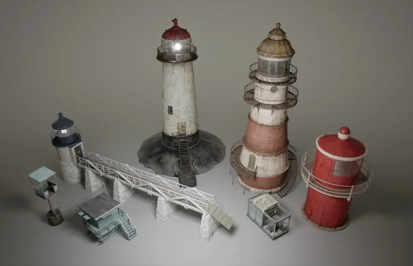 小型建筑 第4卷 - 海滨 Small Structures VOL.4 - Oceanside [ Low Poly ]