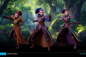 风格化奇幻女孩非玩家角色包 Stylized Fantasy Girls NPC Pack #3