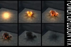 能量爆炸视觉特效包 // 彩色爆炸 // 尘土与沙尘爆炸 Power Explosions VFX Pack