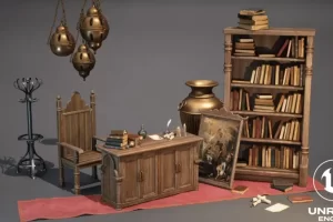 中世纪家具道具（哥特式道具、维多利亚时期道具、中世纪道具、家具）Medieval Furniture Props (Gothic Props, Victorian Props, Medieval, Furniture)