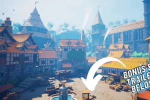 奇幻中世纪王国（风格化城堡、城镇、村庄、地牢、王国） Fantasy Medieval Kingdom