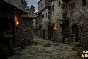 中世纪意大利村庄环境 Medieval Italian Village Environment