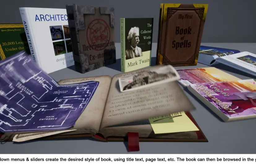 带有本地化文本和日记/剪贴簿系统的超定制动画书籍 Ultra-Custom Animated Books with Localized Text and Journal Scrapbook System