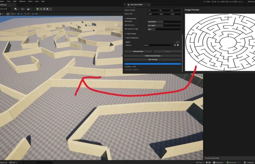 简易迷宫生成器 - 图像转网格 Easy Maze Builder - Image to Mesh