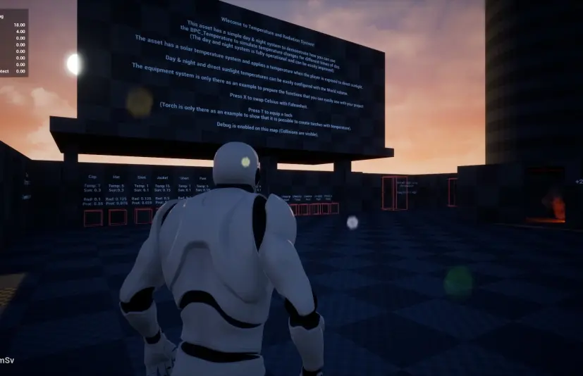 温度与辐射系统(复制版 - 含昼夜功能) Temperature and Radiation System (Replicated - With day and night)