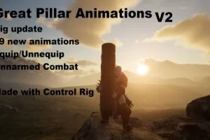 大支柱动画集控制 rig 动画 Great Pillar Animset Control Rig Animations