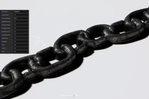 可平铺的金属链条材质 Tileable Metal Chain Material