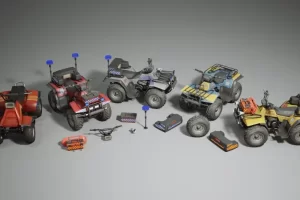 交通工具 第14卷 – 全地形车（低多边形版） Vehicles VOL.14- ATV Vehicles (Low Poly)