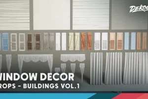 建筑系列 第一辑——窗户装饰 Buildings VOL.1 – Window Decor (Nanite and Low Poly)