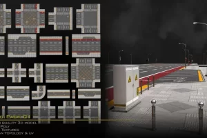 道路资源套装01 低多边形游戏可用模型 Road Pack Set 01LowPolyGameReady