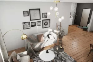 公寓内部（全简装）Apartment Interior (Fully basic-furnished)