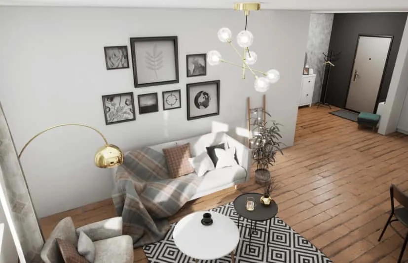 公寓内部(全简装)Apartment Interior (Fully basic-furnished)