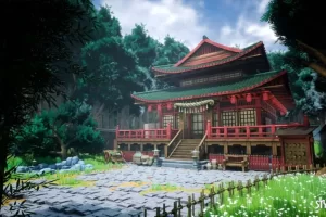 风格化日本神社 – Stylized Japanese Shrine