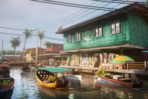 东南亚泰国水上市场 – Thai Floating market South east Asia