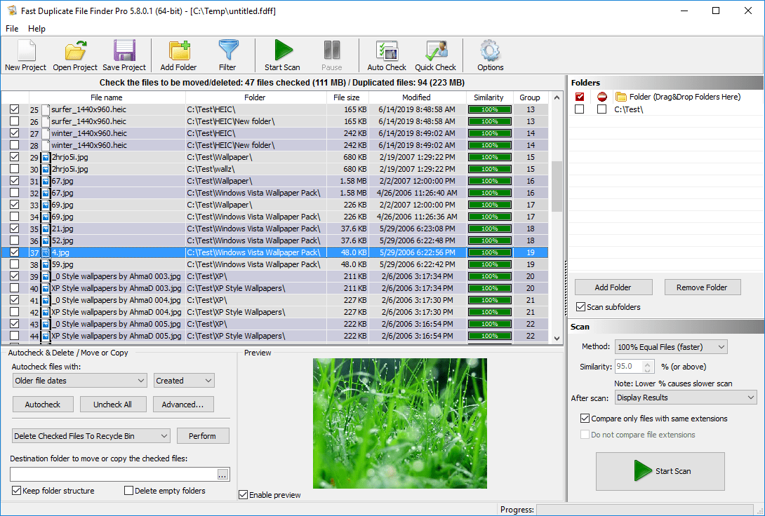 Fast Duplicate File Finder Pro 7.3.0.1