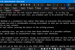 Black NotePad 3.0.0 免费轻量化深色主题文本编辑器