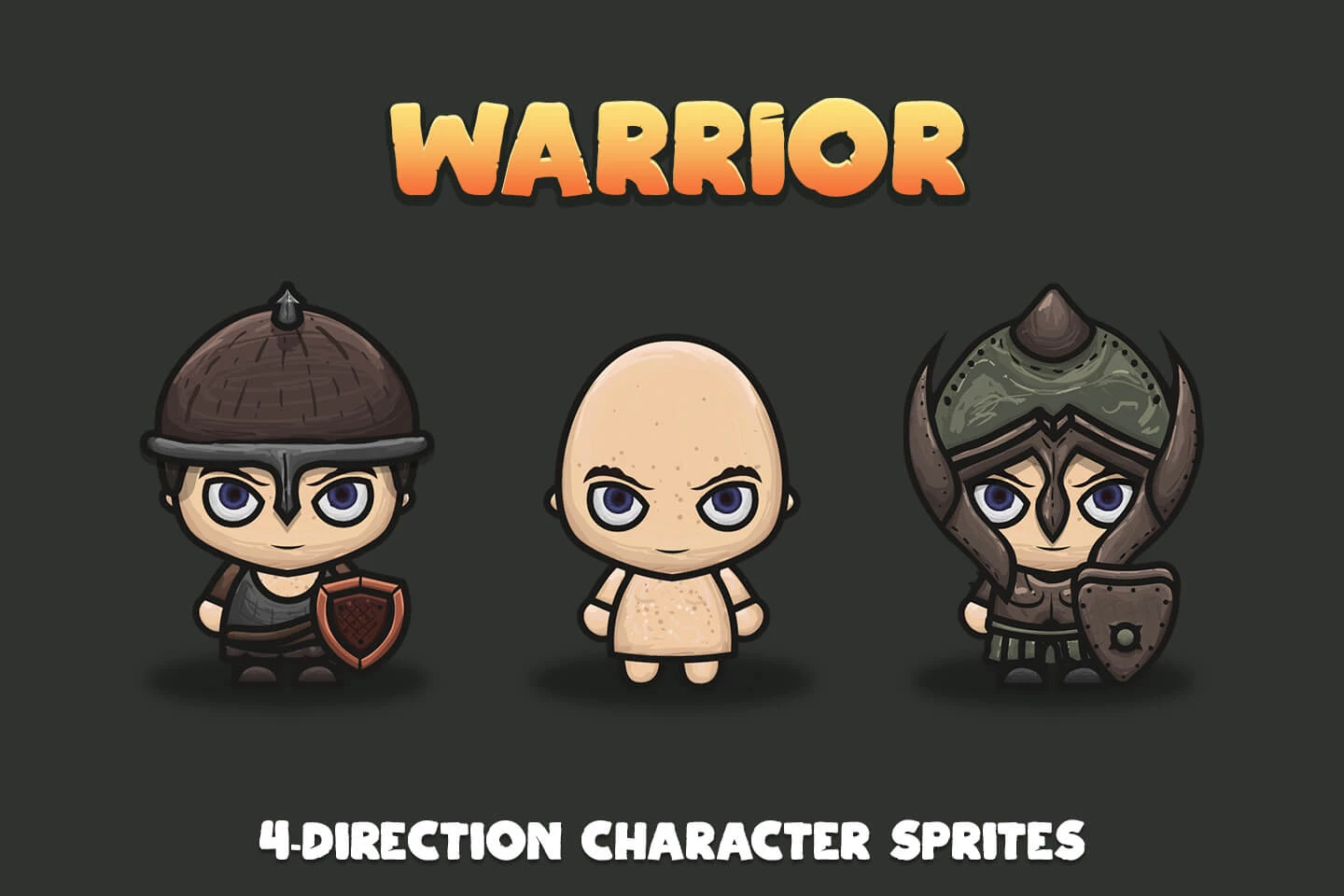 Warrior 4-direction Character Sprites
